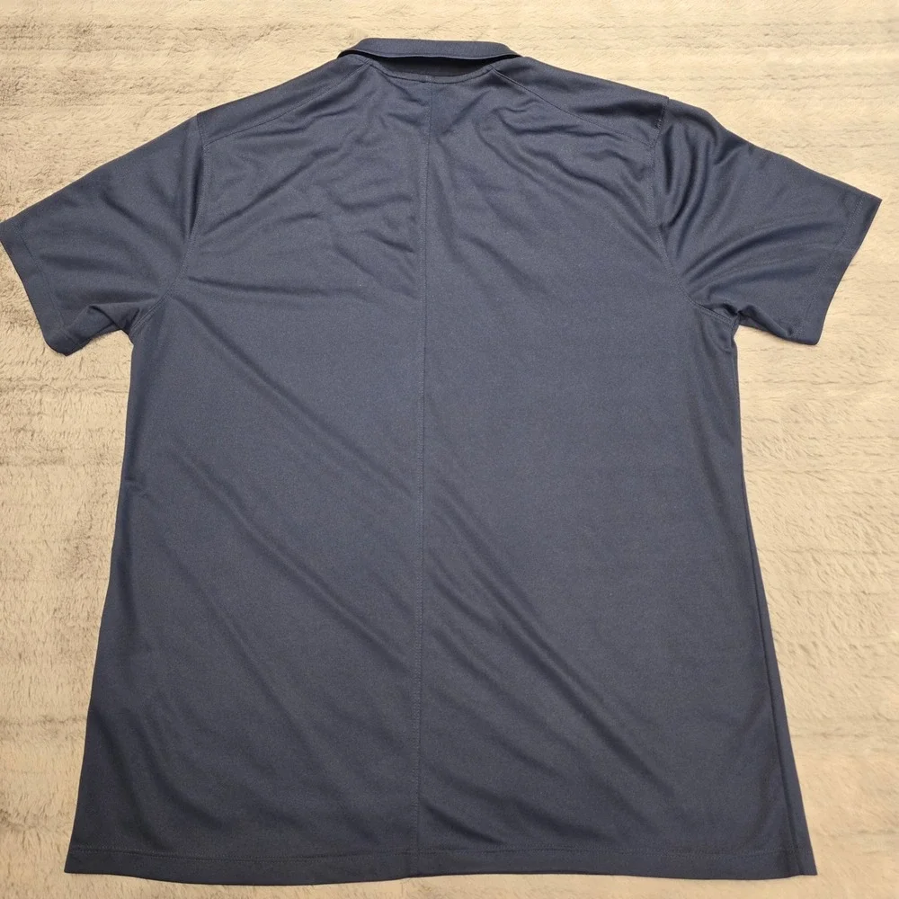 Nike Dri-FIT Bayonne Golf Club Polo Shirt Mens Medium Navy Blue Standard Fit
